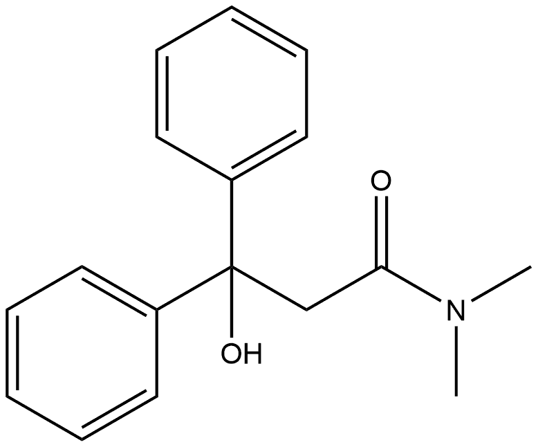 Benzenepropanamide, β-hydroxy-N,N-dimethyl-β-phenyl- 구조식 이미지