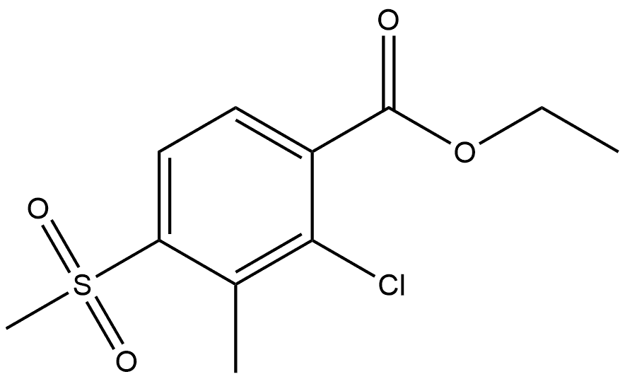 Ethyl 2-chloro-3-methyl-4-(methylsulfonyl)benzoate Structure