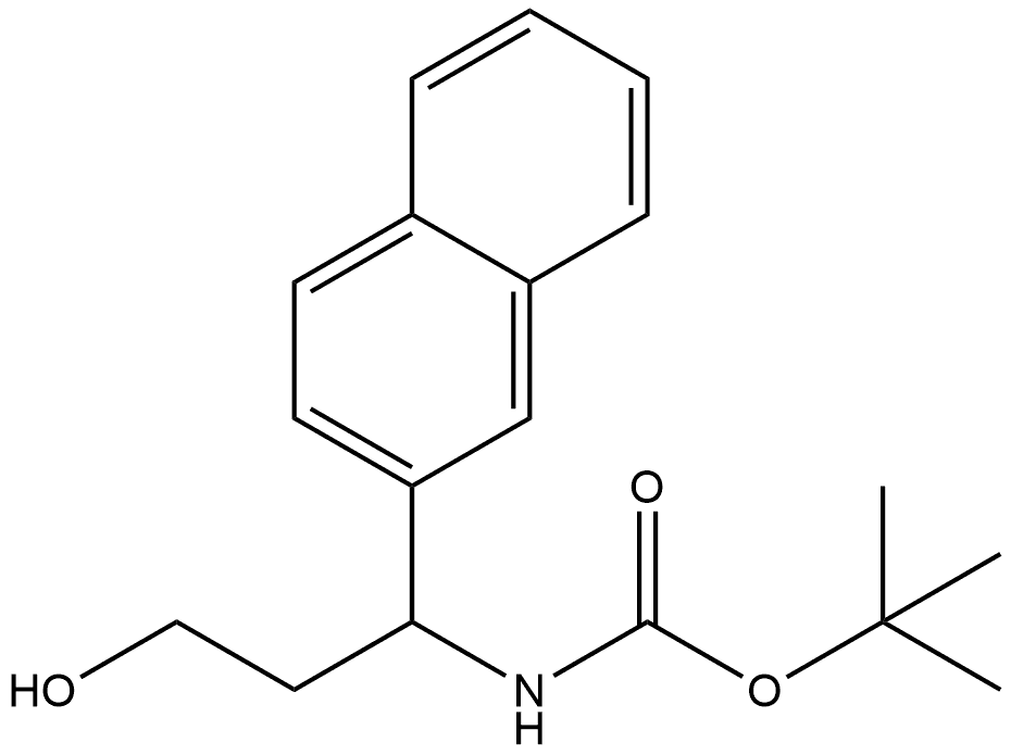 tert-butyl (3-hydroxy-1-(naphthalen-2-yl)propyl)carbamate Structure