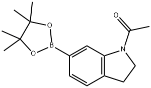 Ethanone, 1-[2,3-dihydro-6-(4,4,5,5-tetramethyl-1,3,2-dioxaborolan-2-yl)-1H-indol-1-yl]- Structure