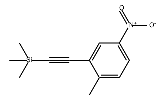 Benzene, 1-methyl-4-nitro-2-[2-(trimethylsilyl)ethynyl]- Structure