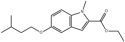 Ethyl 5-(isopentyloxy)-1-methyl-1H-indole-2-carboxylate 구조식 이미지