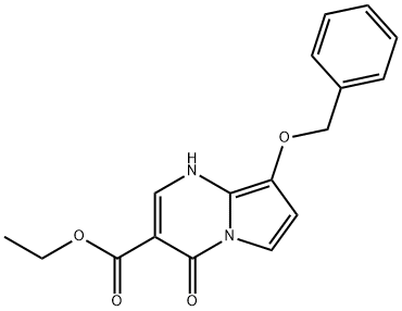 Ethyl 8-(benzyloxy)-4-oxo-1,4-dihydropyrrolo[1,2-a]pyrimidine-3-carboxylate 구조식 이미지