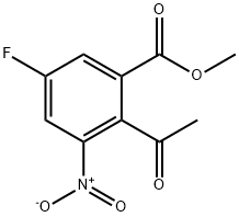 Benzoic acid, 2-acetyl-5-fluoro-3-nitro-, methyl ester Structure