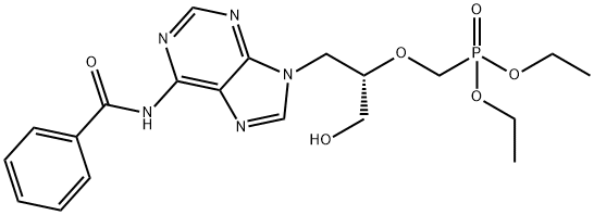 (S)-Diethyl (((1-(6-benzamido-9H-purin-9-yl)-3-hydroxypropan-2-yl)oxy)methyl)phosphonate Structure