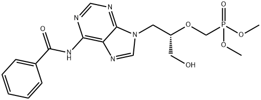 (S)-Dimethyl (((1-(6-benzamido-9H-purin-9-yl)-3-hydroxypropan-2-yl)oxy)methyl)phosphonate 구조식 이미지