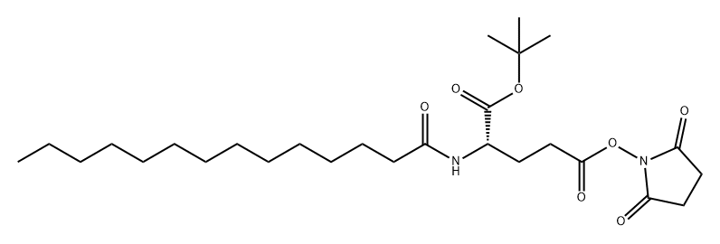 L-Glutamic acid, N-(1-oxotetradecyl)-, 1-(1,1-dimethylethyl) 5-(2,5-dioxo-1-pyrrolidinyl) ester Structure