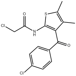 Acetamide, 2-chloro-N-[3-(4-chlorobenzoyl)-4,5-dimethyl-2-thienyl]- Structure