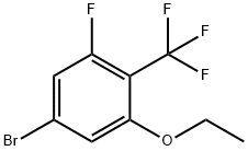 Benzene, 5-bromo-1-ethoxy-3-fluoro-2-(trifluoromethyl)- Structure
