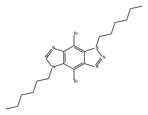 Benzo[1,2-d:4,5-d']bistriazole, 4,8-dibromo-1,5-dihexyl-1,5-dihydro- Structure