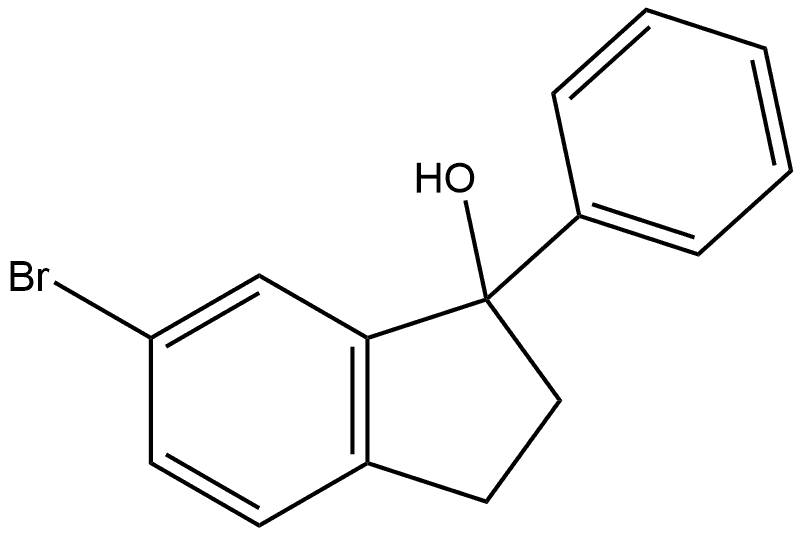 6-Bromo-2,3-dihydro-1-phenyl-1H-inden-1-ol Structure