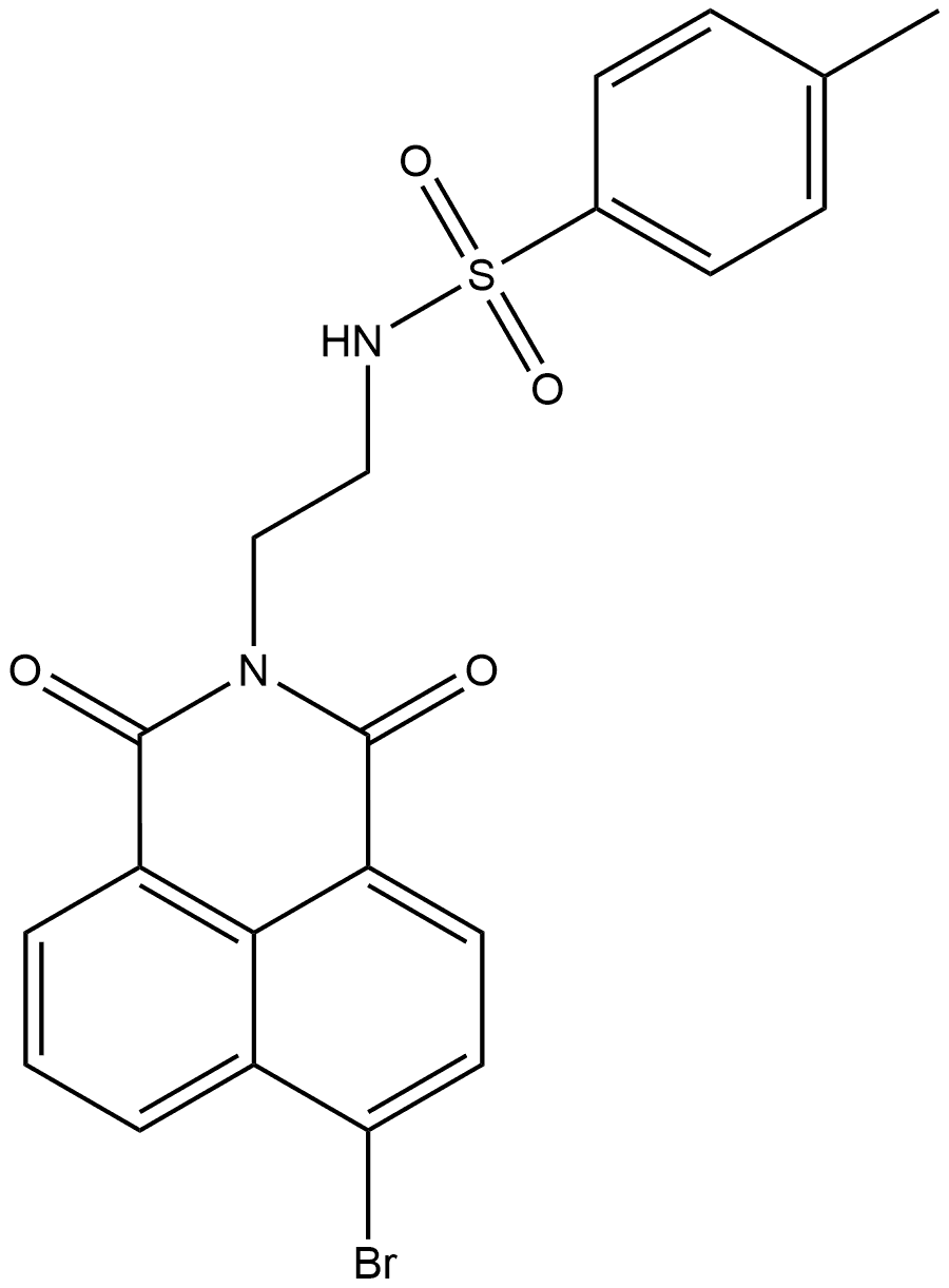 N-[2-(6-Bromo-1,3-dioxo-1H-benzo[de]isoquinolin-2(3H)-yl)ethyl]-4-methylbenzenesulfonamide 구조식 이미지