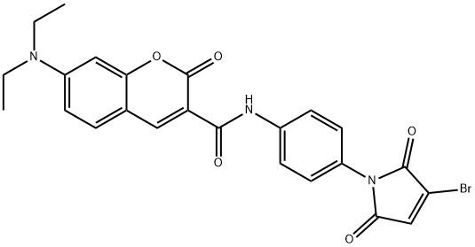 N-(4-(3-Bromo-2,5-dioxo-2,5-dihydro-1H-pyrrol-1-yl)phenyl)-7-(diethylamino)-2-oxo-2H-chromene-3-carboxamide Structure