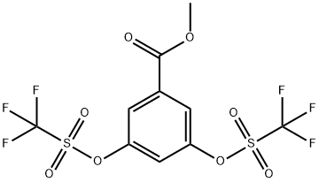 Benzoic acid, 3,5-bis[[(trifluoromethyl)sulfonyl]oxy]-, methyl ester Structure