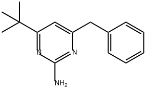 4-(1,1-Dimethylethyl)-6-(phenylmethyl)-2-pyrimidinamine Structure