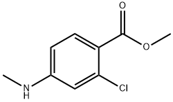 Benzoic acid, 2-chloro-4-(methylamino)-, methyl ester Structure