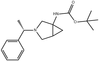 Carbamic acid, [3-[(1S)-1-phenylethyl]3-azabicyclo[3.1.0]hex-1-yl]-,1,1-dimethyl ethyl ester Structure