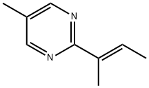 Pyrimidine, 5-methyl-2-[(1E)-1-methyl-1-propen-1-yl]- 구조식 이미지