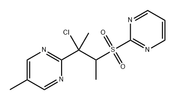 Pyrimidine, 2-[1-chloro-1-methyl-2-(2-pyrimidinylsulfonyl)propyl]-5-methyl- Structure