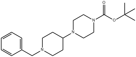 1-Piperazinecarboxylic acid, 4-[1-(phenylmethyl)-4-piperidinyl]-, 1,1-dimethylethyl ester Structure