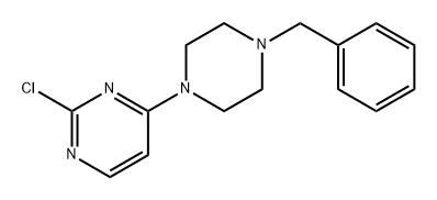 Pyrimidine, 2-chloro-4-[4-(phenylmethyl)-1-piperazinyl]- 구조식 이미지