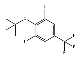 Benzene, 2-(1,1-dimethylethoxy)-1-fluoro-3-iodo-5-(trifluoromethyl)- 구조식 이미지