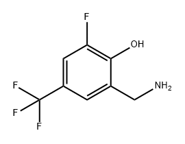 Phenol, 2-(aminomethyl)-6-fluoro-4-(trifluoromethyl)- Structure