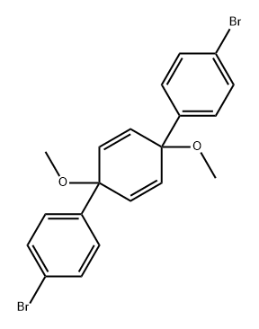 Benzene, 1,1'-(1,4-dimethoxy-2,5-cyclohexadiene-1,4-diyl)bis[4-bromo- Structure