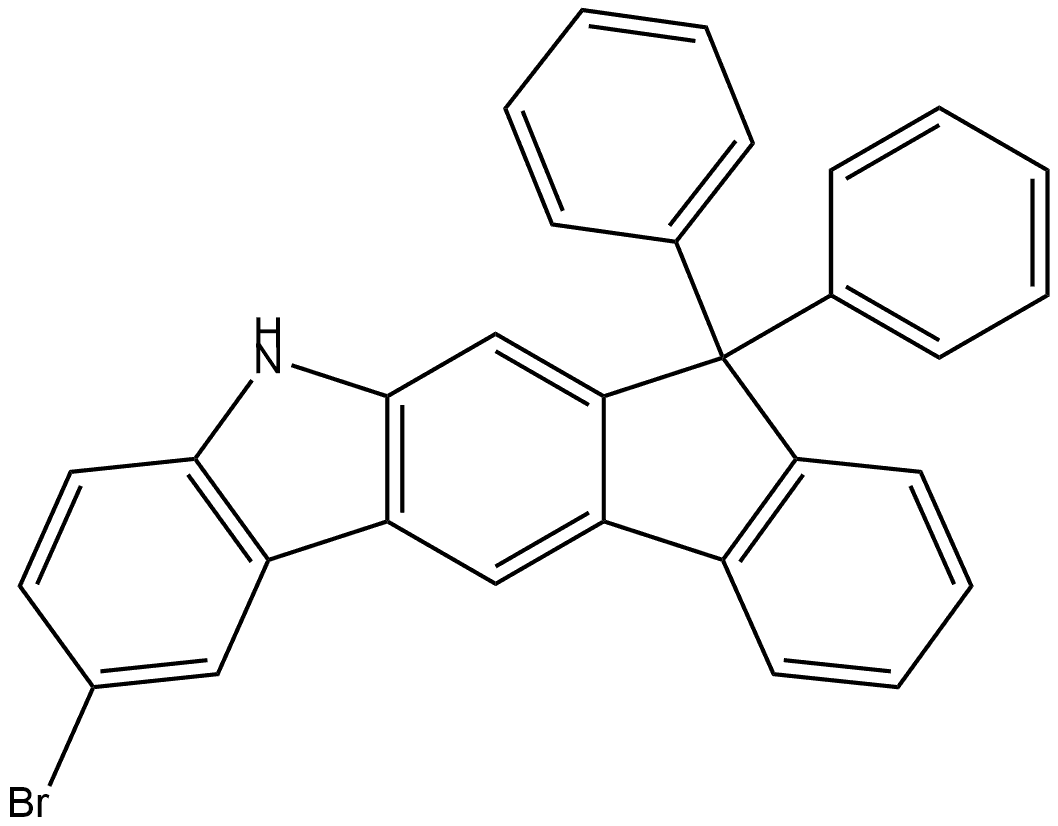 2-Bromo-5,7-dihydro-7,7-diphenylindeno[2,1-b]carbazole Structure