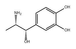 1,2-Benzenediol, 4-[(1S,2S)-2-amino-1-hydroxypropyl]- Structure