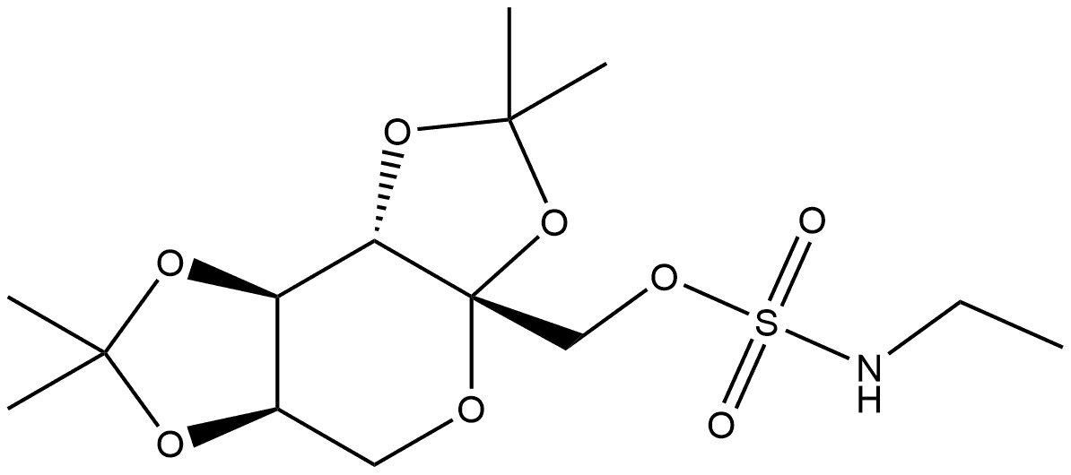 β-D-Fructopyranose, 2,3:4,5-bis-O-(1-methylethylidene)-, 1-(N-ethylsulfamate) 구조식 이미지