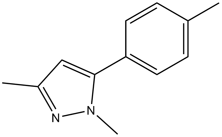 1,3-Dimethyl-5-(4-methylphenyl)-1H-pyrazole Structure