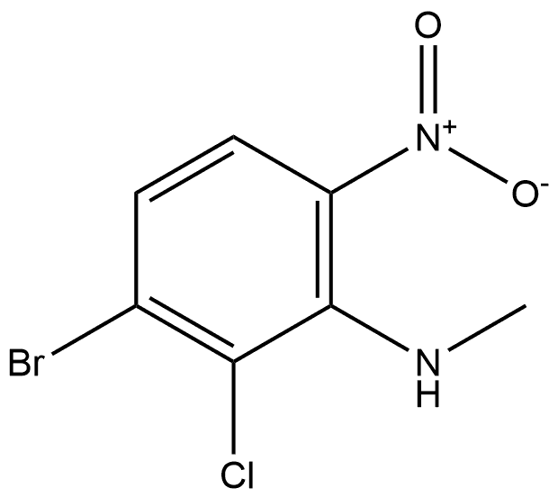 3-Bromo-2-chloro-N-methyl-6-nitrobenzenamine 구조식 이미지