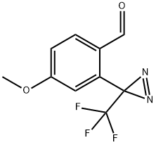 4-methoxy-2-(3-(trifluoromethyl)-3H-diazirin-3-yl)benzaldehyde Structure