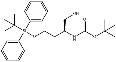 Carbamic acid, [3-[[(1,1-dimethylethyl)diphenylsilyl]oxy]-1-(hydroxymethyl)propyl]-, 1,1-dimethylethyl ester, (S)- (9CI) Structure