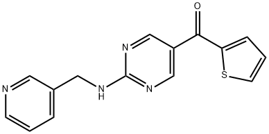 Methanone, [2-[(3-pyridinylmethyl)amino]-5-pyrimidinyl]-2-thienyl- Structure