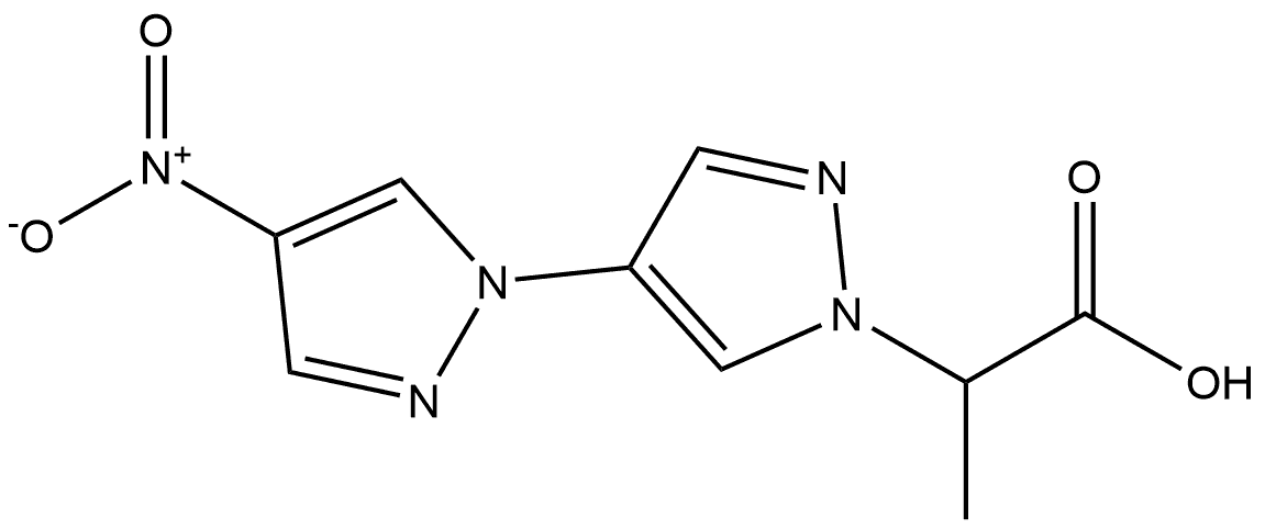 2-(4-nitro-1'H-1,4'-bipyrazol-1'-yl)propanoic acid Structure