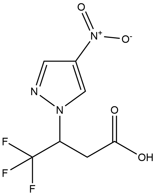 4,4,4-trifluoro-3-(4-nitro-1H-pyrazol-1-yl)butanoic acid Structure