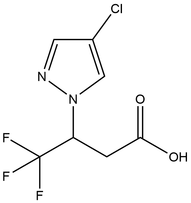 3-(4-chloro-1H-pyrazol-1-yl)-4,4,4-trifluorobutanoic acid Structure