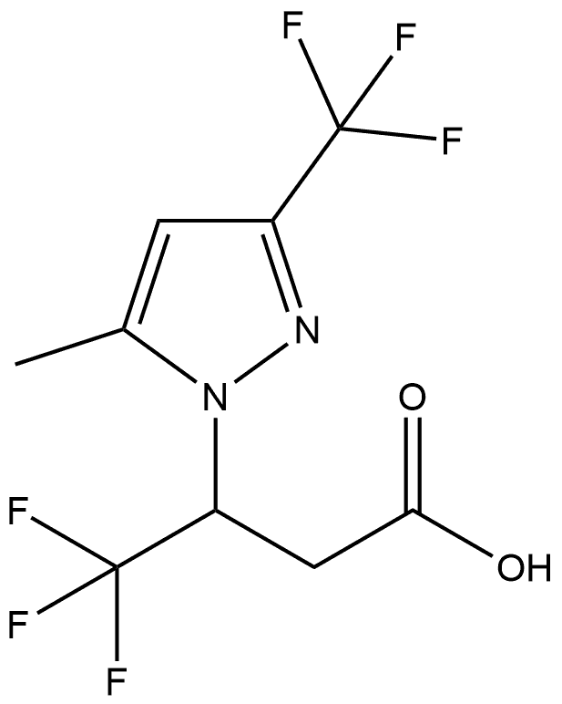 4,4,4-trifluoro-3-[5-methyl-3-(trifluoromethyl)-1H-pyrazol-1-yl]butanoic acid Structure