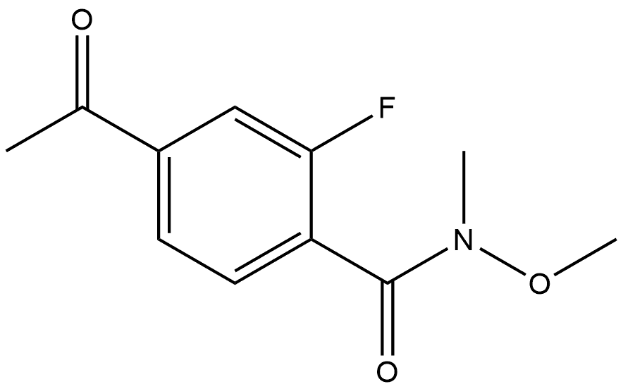 4-Acetyl-2-fluoro-N-methoxy-N-methylbenzamide Structure