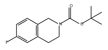 2(1H)-Isoquinolinecarboxylic acid, 6-fluoro-3,4-dihydro-, 1,1-dimethylethyl ester 구조식 이미지