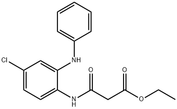 Propanoic acid, 3-[[4-chloro-2-(phenylamino)phenyl]amino]-3-oxo-, ethyl ester 구조식 이미지