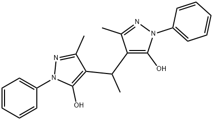 1H-Pyrazol-5-ol, 4,4'-ethylidenebis[3-methyl-1-phenyl- Structure