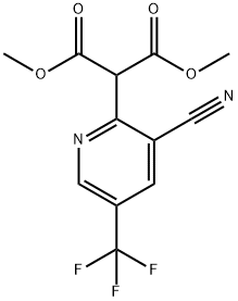 1,3-Dimethyl 2-[3-cyano-5-(trifluoromethyl)pyridin-2-yl]propanedioate Structure