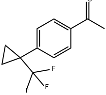 Ethanone, 1-[4-[1-(trifluoromethyl)cyclopropyl]phenyl]- Structure