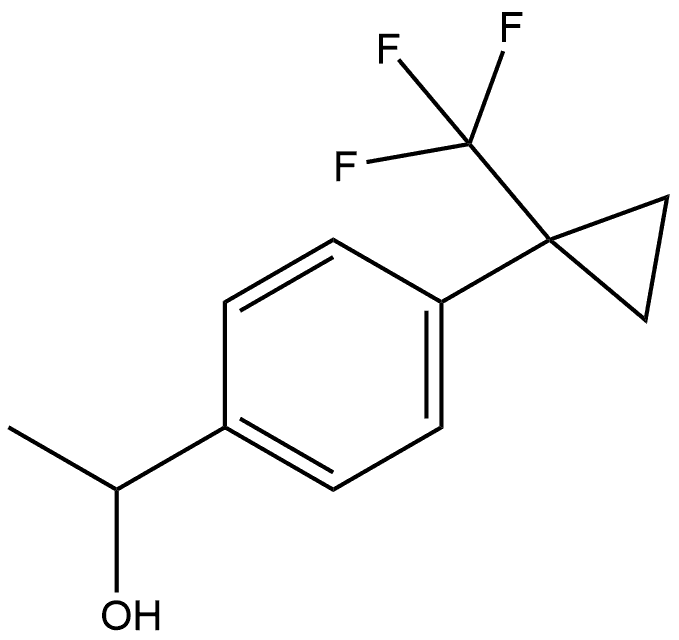 1-(4-(1-(trifluoromethyl)cyclopropyl)phenyl)ethan-1-ol Structure