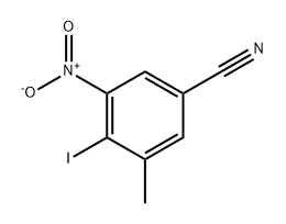 Benzonitrile, 4-iodo-3-methyl-5-nitro- Structure