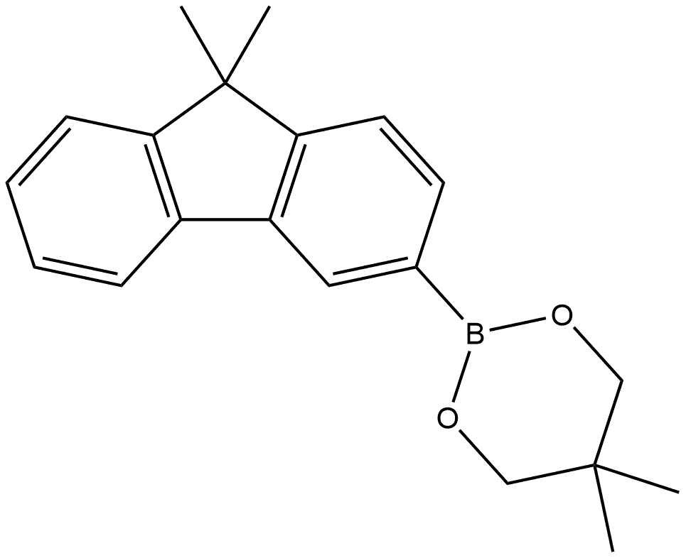 2-(9,9-Dimethyl-9H-fluoren-3-yl)-5,5-dimethyl-1,3,2-dioxaborinane Structure