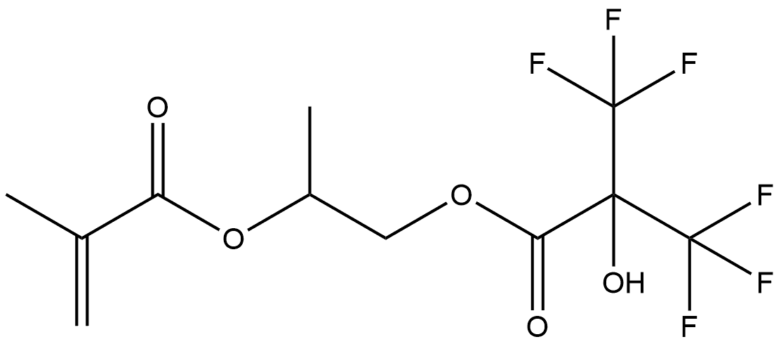 1-Methyl-2-[3,3,3-trifluoro-2-hydroxy-1-oxo-2-(trifluoromethyl)propoxy]ethyl 2-methyl-2-propenoate (ACI) Structure